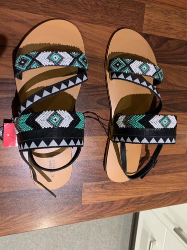 Matalan papaya beaded sandals - papaya,