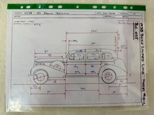 Brooklin Models 1938 Buick Limited Limo BC25 Pattern Drawings and notes