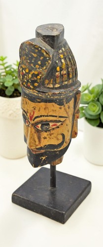 Vintage wooden puppet head - vintage,