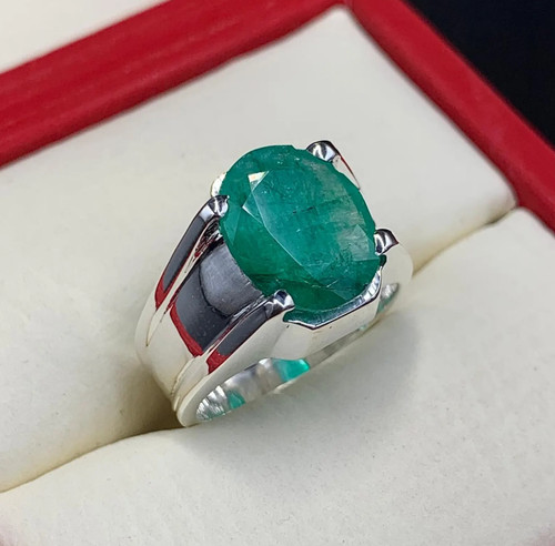 Natural emerald ring indian - emerald, ring,
