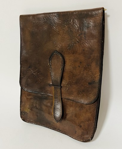 Antique leather map case bag - map,
