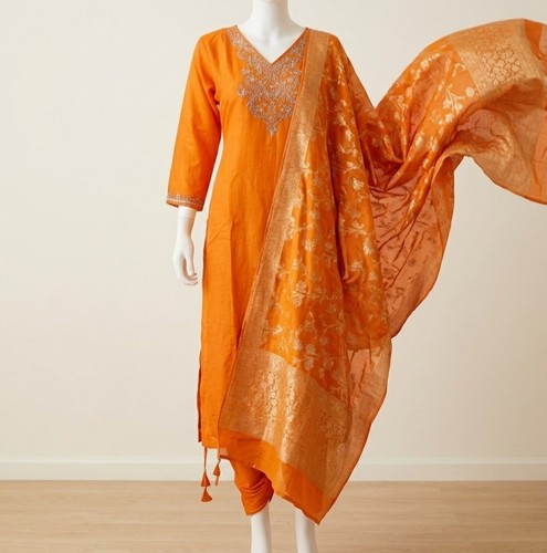 Pure silk salwar kameez - silk, kameez/kurti