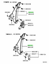 Regulator, Rr Door Window, Lh For: Mitsubishi Lancer Evo 7 8 9 (CT9A)