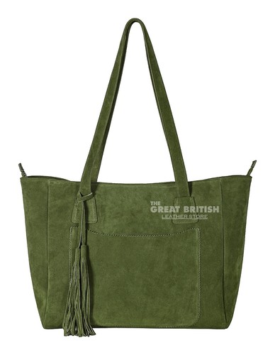 Women olive suede real - olive,