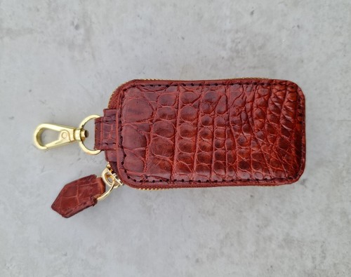 Real crocodile leather - crocodile, brown