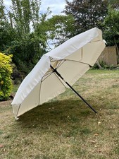 Cream beach umbrella