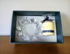 Newgrange Living Lotus Pillar Candleholder & Candle Set Gift Boxed 14.5cm