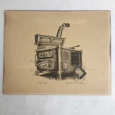 Vintage Antique Wood Burning