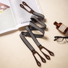 Striped Men's Trouser Braces Y-shape 3 Buttons Adjustable Elasticated Occidental