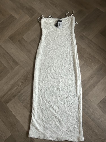 White bodycon lace - lace, maxi