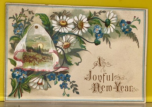 Antique new year postcard - antique,