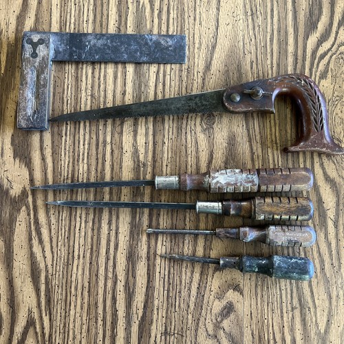 Vtg wooden handled - 6,