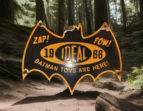 Vintage batman porcelain sign - vintage,