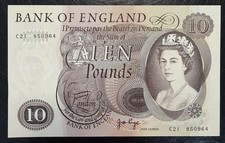 Old £10 Ten Pound Note Uncirculated
