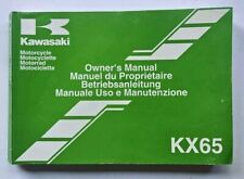 GENUINE IN VERY GOOD CONDITION KAWASAKI KX65 MOTOCROSS OWNERS MANUAL 2002 MODELS