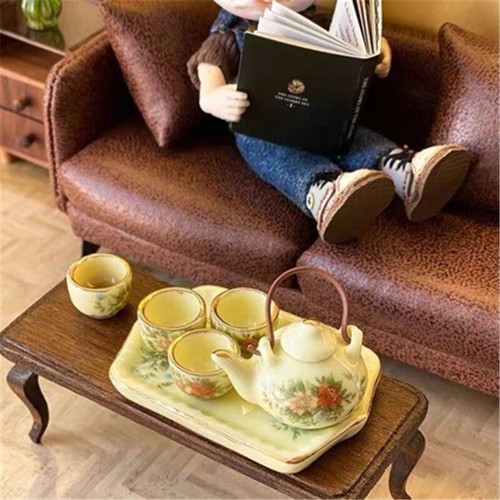 Dollhouse ceramic tea set - dollhouse,