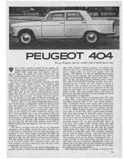 1961 PEUGEOT 404 ~ ORIGINAL