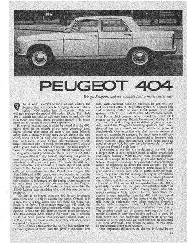 1961 peugeot 404 original - 1961,