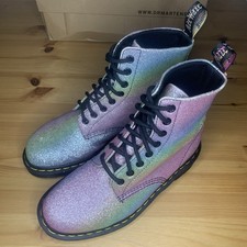 Dr Martens Pascal 1460 Rainbow Glitter Womens Boots Size 6 UK IN BOX