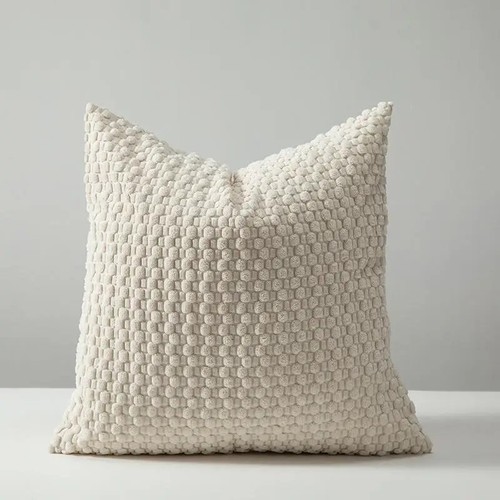 Plain plush cushion cover - plush, soft