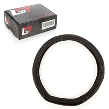 Steering Wheel Cover Ø 38x9 CM Anthracite Red Perforated for Mitsubishi