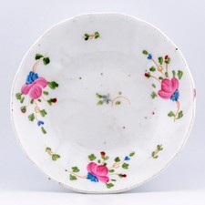 Antique English Staffordshire Pearlware Soft Paste Porcelain Saucer c1800