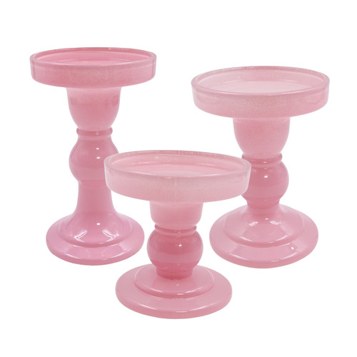 Pink glass pillar - glass,