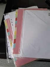 Subject File Filing Dividers 10 X A4 Punched Index Sheets Multi-Color, Months