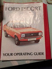 Ford Escort MK2  Book pack handbook, operating guide and Immobiliser cer