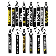 Custom Key Chain Keyring Luggage Personalised Name Text Tag Zipper Pull Bag