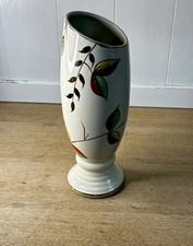 Arthur Wood VASE Gold Trim Red Green Yellow Cream Leaves, ART deco  