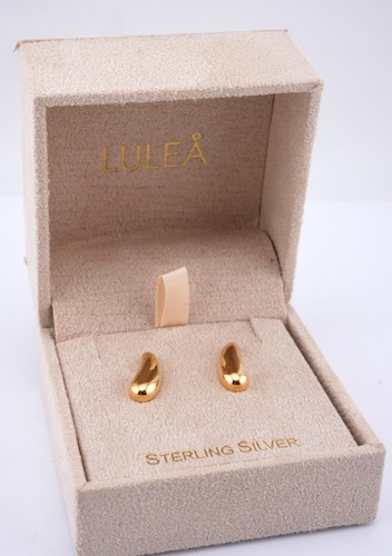 Sterling silver teardrop stud - teardrop,