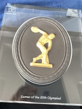 RARE 2012 WEDGWOOD LONDON OLYMPICS BLACK AND GOLD PLAQUE L/E 200
