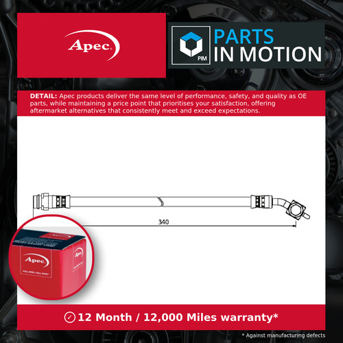 Brake hose fits ford - brake, s-max