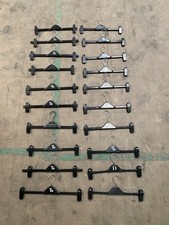 20 PC Black Plastic Adjustable Clip Coat Hangers for Trousers and Skirts UK