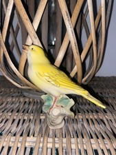 A Vintage Ceramic Canary Wall Plaque Hanging Bird Mid Century 50s 60s MCM Repair