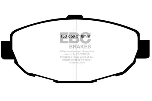 Ebc redstuff front brake pads - front,