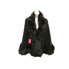 Ladies Girls Faux Fur Cape