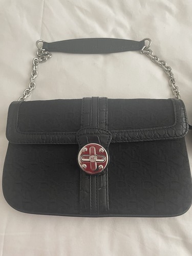 Dkny black shoulder clutch - dkny, shoulder/clutch