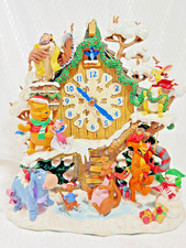 Rare Danbury Mint "Winnie the Pooh's Winter Wonderland"Christmas Wall/Desk Clock