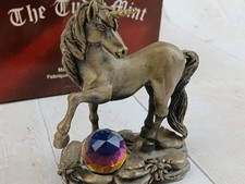 Tudor Mint Myth & Magic pewter figurine "The Crystal Unicorn" #3114 with box
