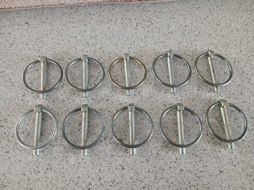 Galvanised lynch pins x10 - galvanised,