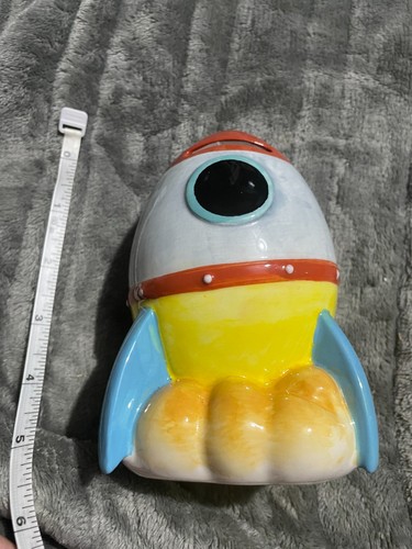 Rocket ship coin bank - rocket,