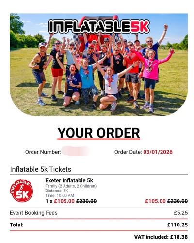 Inflatable exeter ticket 2 - inflatable,