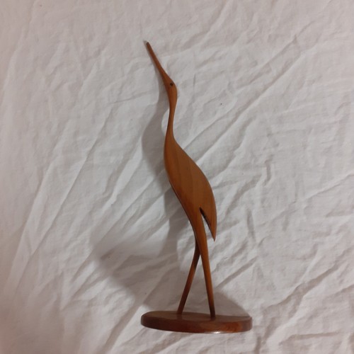 Wooden crane sculpture - crane,