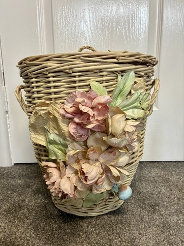 Vintage white wicker - vintage, basket