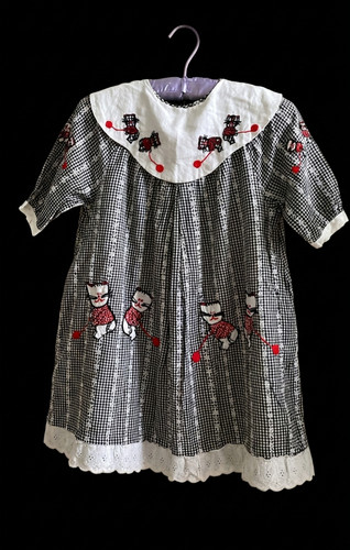 Vintage girls gingham - vintage, dress