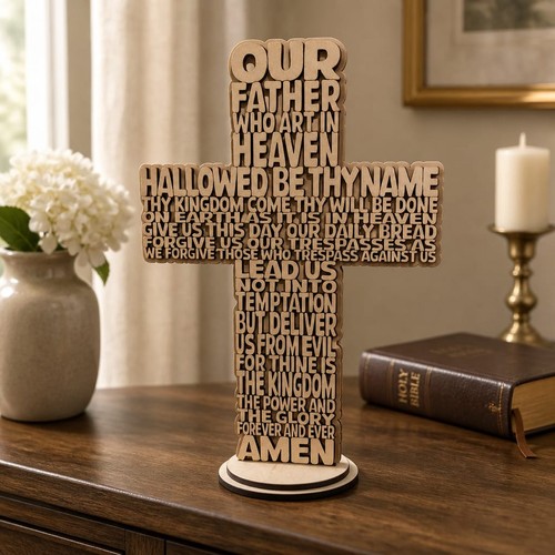 Our lords prayer - prayer,, wooden