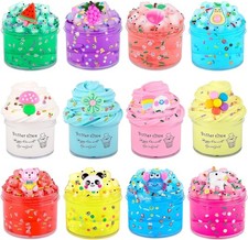 12 Pack Slime Kit - 8 Clear &