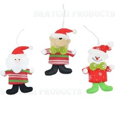 Christmas Tree Hanging Ornament Novelty Stocking Filler Teddy Xmas Home Decor X3